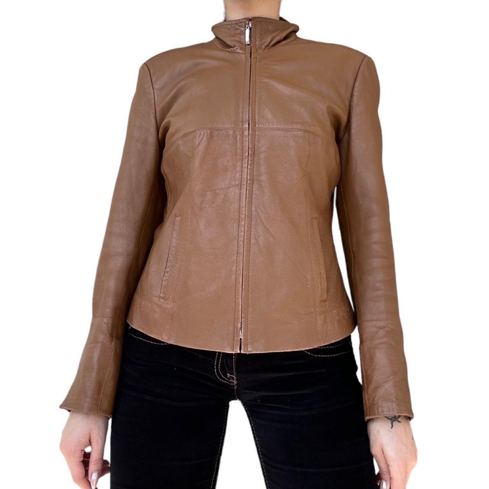 Dolce & Gabbana Vintage Brown Leather Jacket